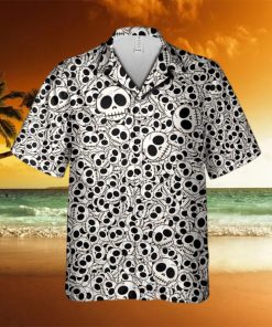 Black White Skulls 3D Hawaiian Shirt Summer Gift For Men And Women