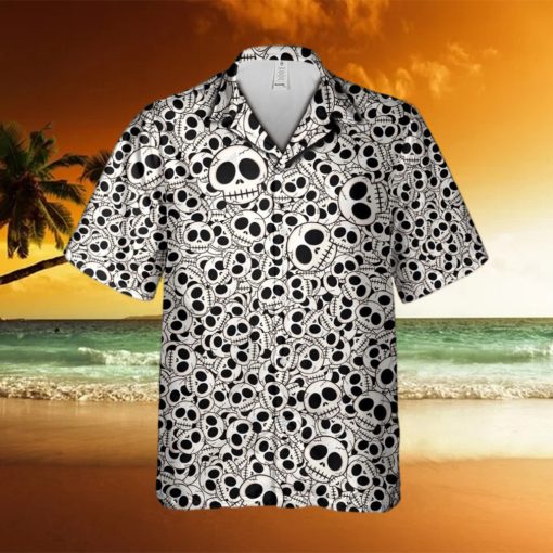 Black   White Skulls 3D Hawaiian Shirt Summer Gift For Men And Women