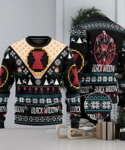 Black Widow Marvel Comics Knitted Christmas Sweater Gift Holidays