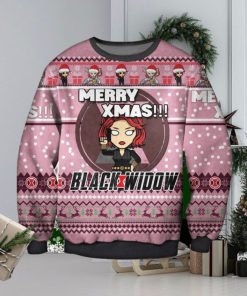 Black Widow The Avengers Marvel Knitted Ugly Christmas Sweater