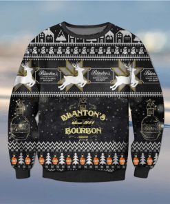 Blanton’s Original Single Barrel Bourbon Whiskey Knitted Ugly Xmas Sweater