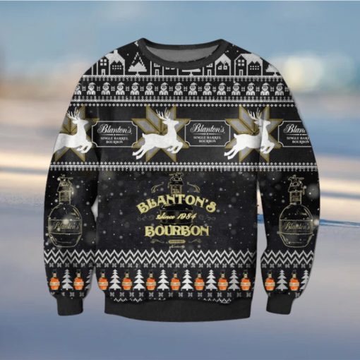 Blanton’s Original Single Barrel Bourbon Whiskey Knitted Ugly Xmas Sweater