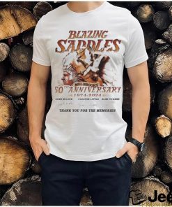 Blazing Saddles Mel Brooks’ 50th Anniversary 1974 – 2024 Thank You For The Memories Signatures T shirt