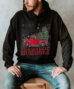 Blessed Grammy Funny Christmas Family Lights Truck Red Tree Shirt