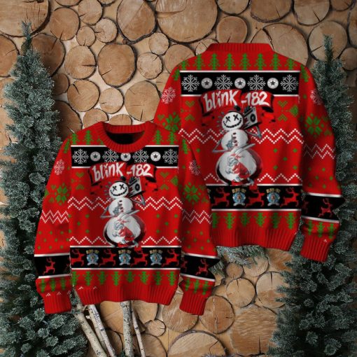 Blink 182 Custom Snowman Ugly Christmas Sweater