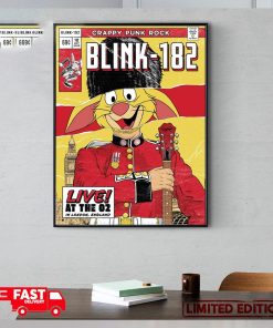 Blink 182 Event Poster Thursday October 12 2023 Live At The O2 London United Kingdom World Tour Crappy Punk Rock Poster Canvas