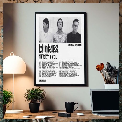 Blink 182 One More Time Tour 2024 List Home Decor Poster Canvas