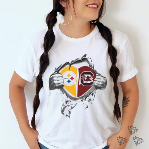 Blood Inside Me Pittsburgh Steelers And South Carolina Gamecocks 2023 shirt