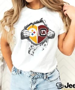 Blood Inside Me Pittsburgh Steelers And South Carolina Gamecocks 2023 shirt  - Limotees