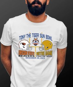 Blue 84 Adult 2023 Sun Bowl Oregon State Beavers vs. Notre Dame Fighting Irish Dueling T Shirt