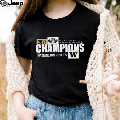 Blue 84 Adult Washington Huskies 2023 PAC 12 Champions T Shirt