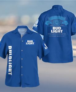 Blue Aloha Bud Light Hawaiian Shirt Beer Lovers Gift