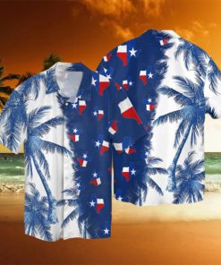 Blue American Beach 3D Full Print Hawaiian Shirt