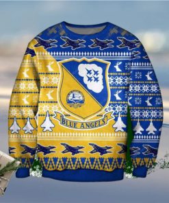 Blue Angels Air Force Knitted Ugly Xmas Sweater