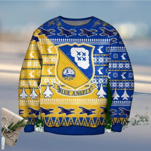 Blue Angels Air Force Knitted Ugly Xmas Sweater