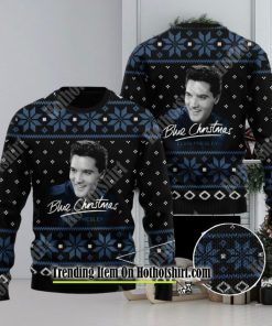 Blue Christmas Elvis Presley 3D Ugly Sweater