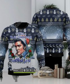 Blue Christmas Without You Elvis Presley 3D Ugly Sweater