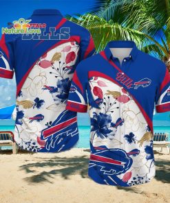 Blue Flower Buffalo Bills Hawaiian Shirt NFL Gift For Fans