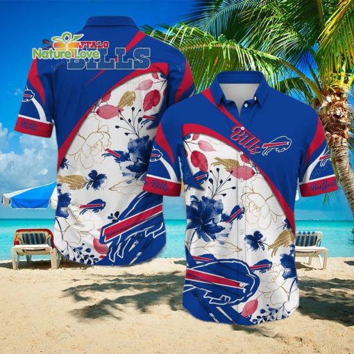 Blue Flower Buffalo Bills Hawaiian Shirt NFL Gift For Fans