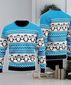 Blue Penguins Xmas Pattern Christmas Unisex Ugly Sweater