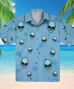 Blue Skull Men Unisex Hawaiian Shirts