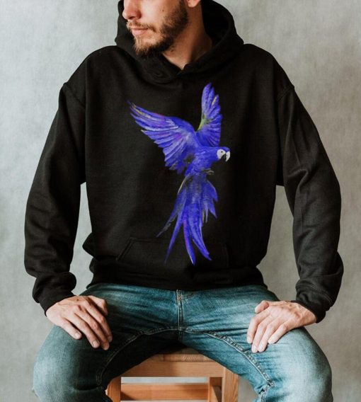 Blue parrot bird art design T  Shirt