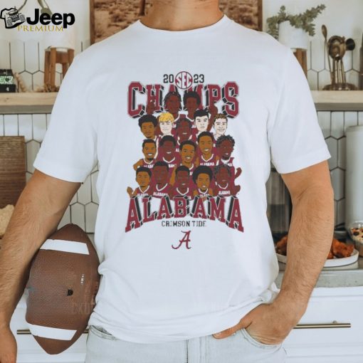 Blue84 White Alabama Crimson Tide 2023 SEC Men’s Basketball Regular Season Champions T Shirt