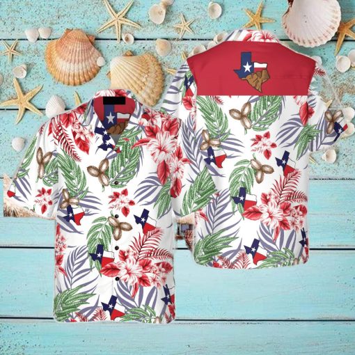 Bluebonnet Texas Hawaiian Shirt Pecan Version Button Down Floral And Flag Texas Shirt Proud Texas Shirt For Men