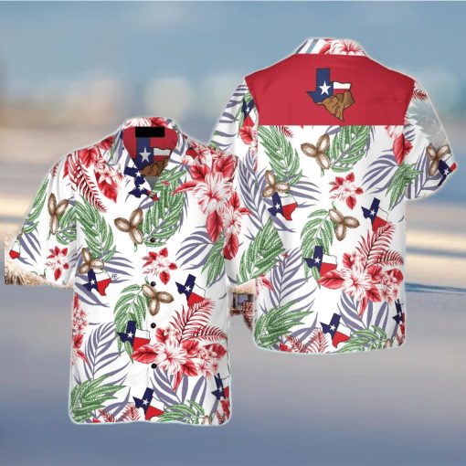 Bluebonnet Texas Hawaiian Shirt Pecan Version Button Down Floral And Flag Texas hawaiian Shirt