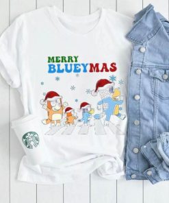 Bluey Abbey family Crossing the Road, Bluey Christmas Shirt