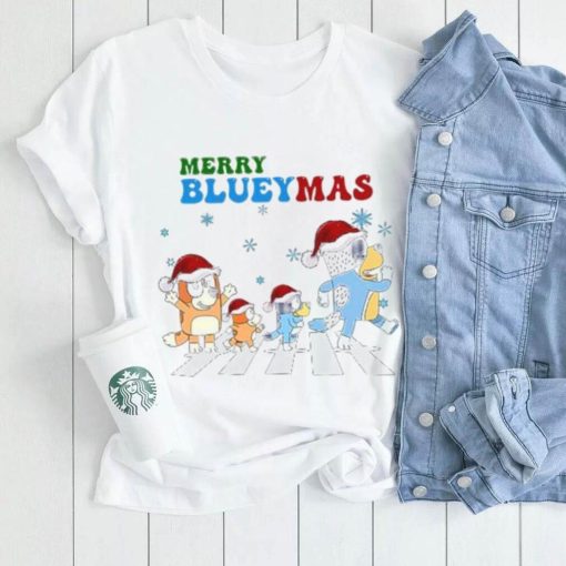 Bluey Abbey family Crossing the Road, Bluey Christmas Shirt