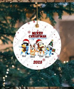 Bluey Personalized Family Ornament With Name Christmas Tree Decoration