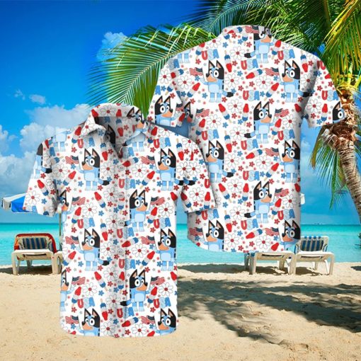 Bluey USA Fourth Of July 2023 Hawaiian Shirt