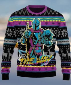 Boba Fett Star Wars This Is The Way Snowflake Knitted Ugly Xmas Sweater