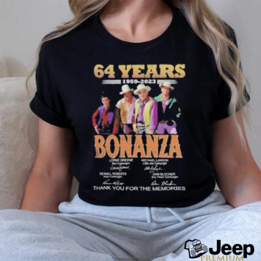 Bonanza 64 years 1959 2023 thank you for the memories signatures shirt