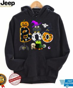 Boo Creepy Owl Pumpkin Ghost Halloween Men Women Kids T Shirt