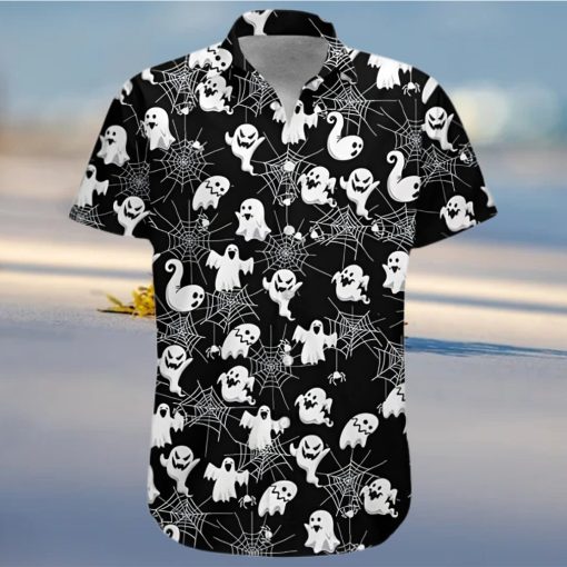 Boo Halloween Spiderweb Happy Halloween Hawaiian Shirt