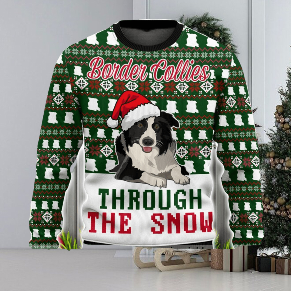 Border collie ugly outlet christmas sweater