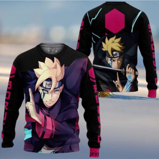 Boruto Uzumaki Naruto Manga Anime Knitted Ugly Xmas Sweater