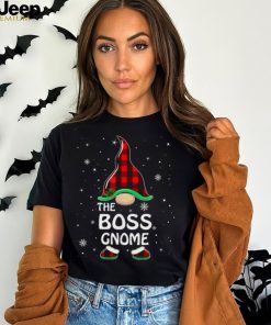 Boss Gnome Buffalo Plaid Matching Family Christmas Pajama T Shirts