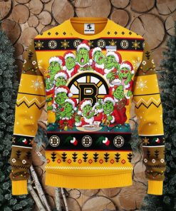 Boston Bruins 12 Grinch Xmas Day Christmas Ugly Sweater Christmas Gift For Fans Party Hoiliday Gift