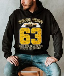 Boston Bruins 2022 2023 63 wins most wins in a Single Season in History signature players shirt