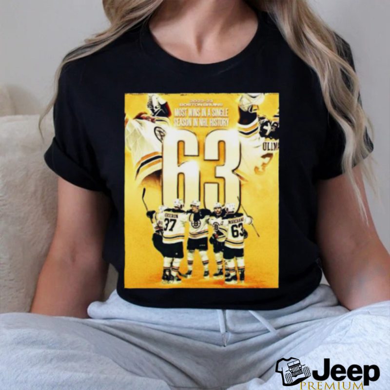 Boston Bruins 2022 23 68 Most Wins In A Single Season In Nhl History Poster Shirt