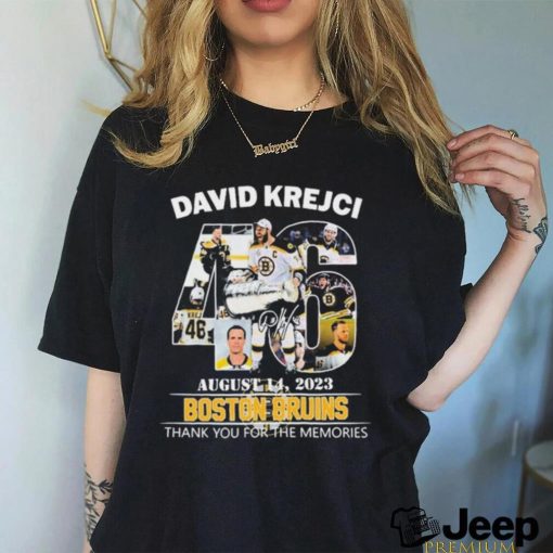 Boston Bruins 46 David Krejci 2023 Thank You For The Memories Signature Shirt