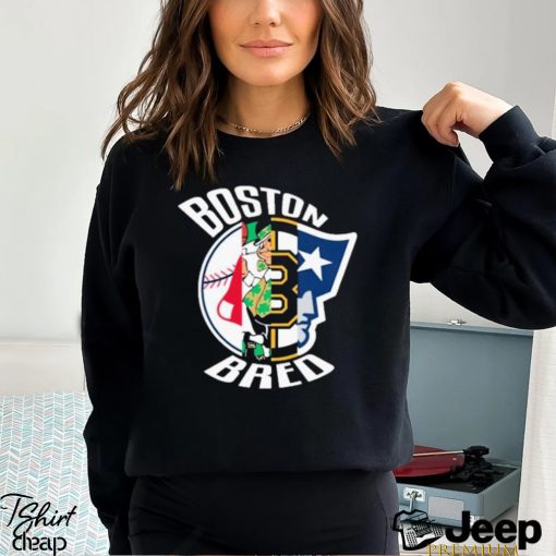 Boston Bruins Celtics Red Sox New England Patriots Boston Bred shirt