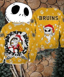 Boston Bruins Christmas Jack Skellington Trend Christmas Ugly Sweater Halloween For Men And Women