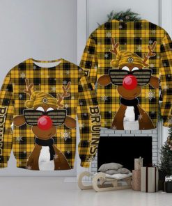 Boston Bruins Christmas Reindeer Sunglasses Gift New 3D Sweater For Fans Gift Christmas