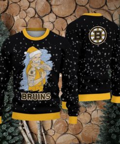 Boston Bruins Christmas Santa Claus Tattoo Limited Edition Ugly Sweater