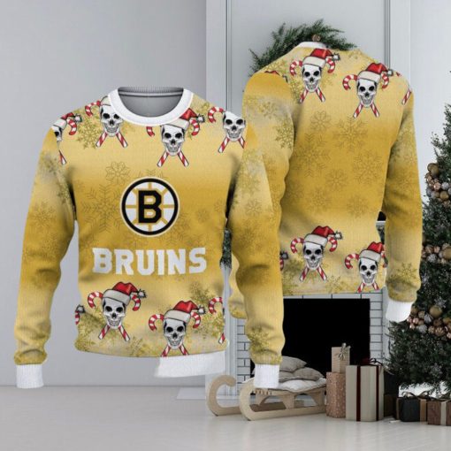 Boston Bruins Christmas Skull Hot Trending Ugly Sweater For Fans