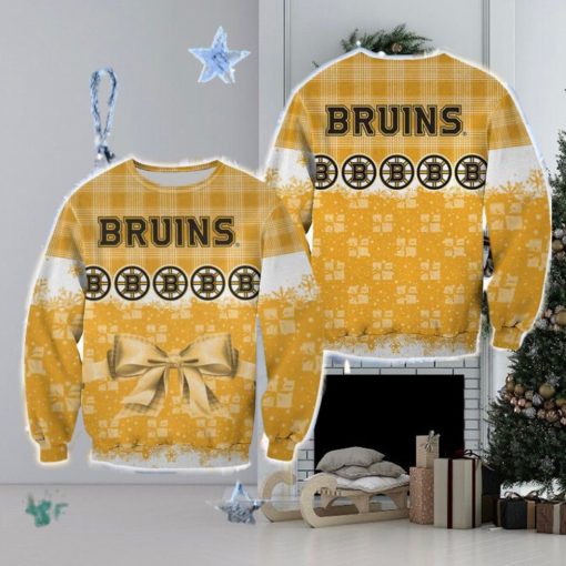 Boston Bruins Christmas Snowman Celebrate Sweater Best For Men And Women Gift